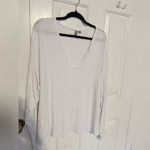 ASOS Curve White Long Sleeve V neck
